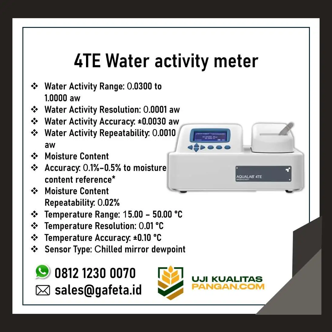 Jual AQUALAB 4TE Water Activity Meter untuk Lab Harga Terbaru 2026